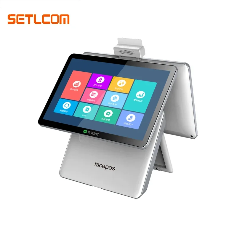 SETLCOM  SA15 for Egypt Supermarket 15 inch pos cash register online with register cash drawer