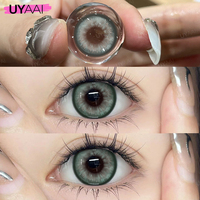 UYAAI Brown Natural Big Eyes Lenses Colored Pupils for Eyes Blue Graduated Lenses Korean Fashion Colorcon Beauty Lenses