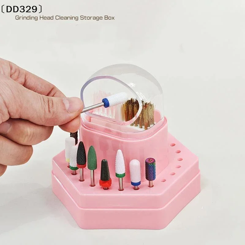 Manicure Milling Cutter Holder Nail Drill Display Stand Showing Shelf 24 Hole Nail Drill Bit Storage Box Manicure Tool〔DD329〕