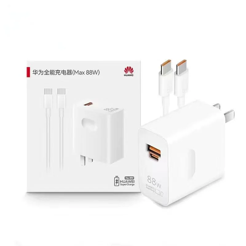 Huawei Universal Fast Charger Max 88W SuperCharge Support PD QC Quick Charge For Huawei/iPhone/iPad/Mac With 6A C to C Cable