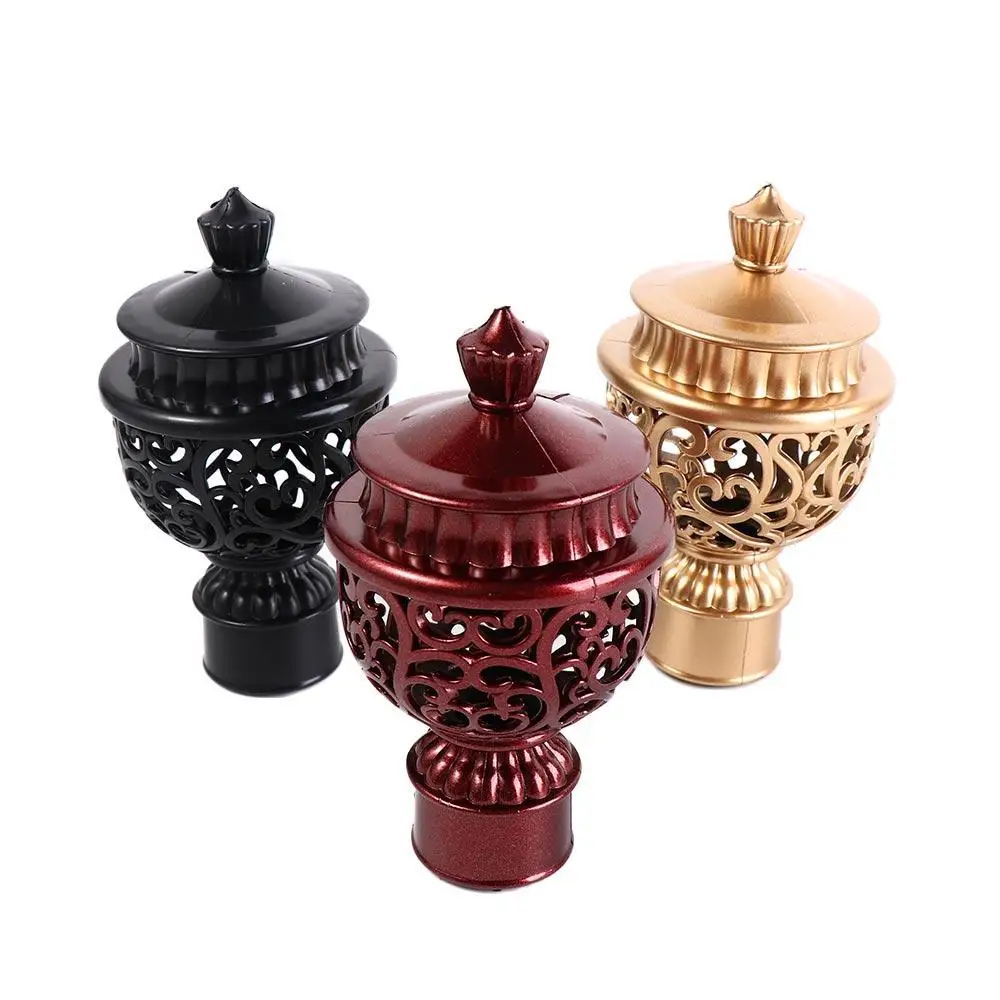 2023 Durable Decorative Hollow Out Drapery Rail Ends Curtain Accessories Curtain Rod Cap Curtain Rod Head