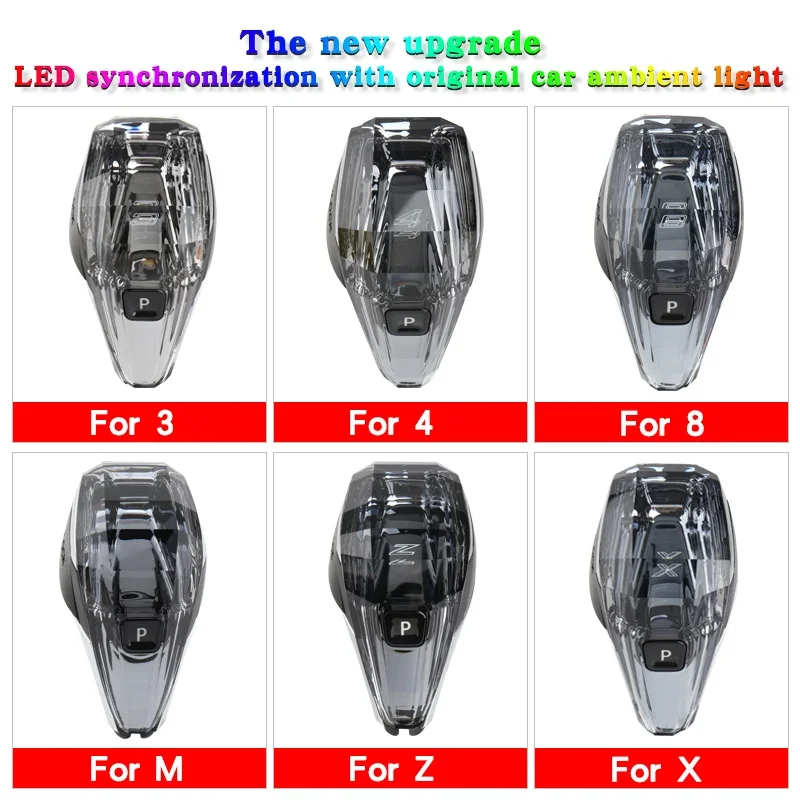 

For BMW 3 Series G20 G21 4 Series 8 Series X3 G08 X4 X5X6 X7 iX3 Z4 i4 Left hand drive Crystal LED Ambient Light Gear shift knob