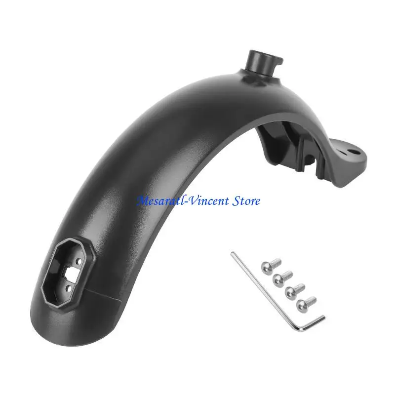 A70F High Strength Plastic Rear Rear Mudguard with 4 Mounting Holes for Electric Scooters Fits 8.5 Inch Models