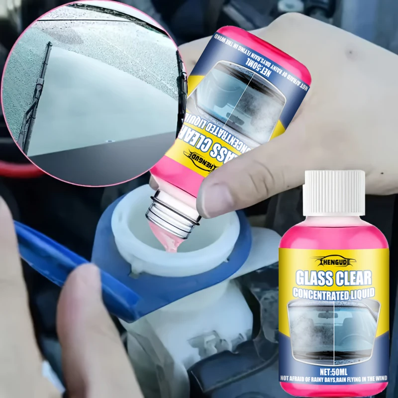 Car Glass Concentrated Coating Waterproof Windshield Wiper Fluid, Keeps It Smooth, Rainproof and Anti-Fog Without Streaks, Quickly Restores Glass Clarity