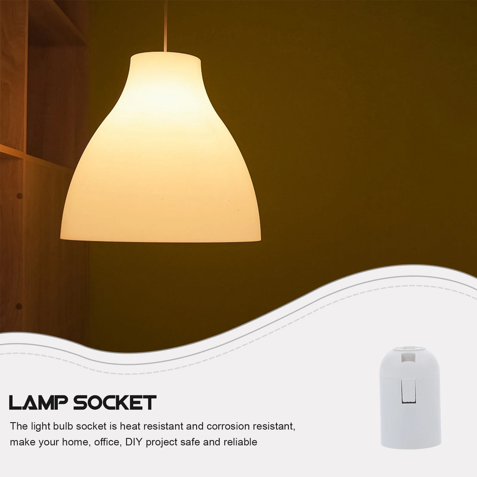 10 قطعة E26 E27 مقبس الإضاءة منفذ مقاومة للحرارة المدمجة لمختلف تركيبات مصباح المقبس استبدال طقم تصليح المصباح #2