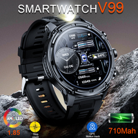 2024 New V99 Smartwatch - 1.85-Inch Large Screen.for Men. Outdoor Sports. LED Flashlight. Bluetooth Calling.710mAh Battery.