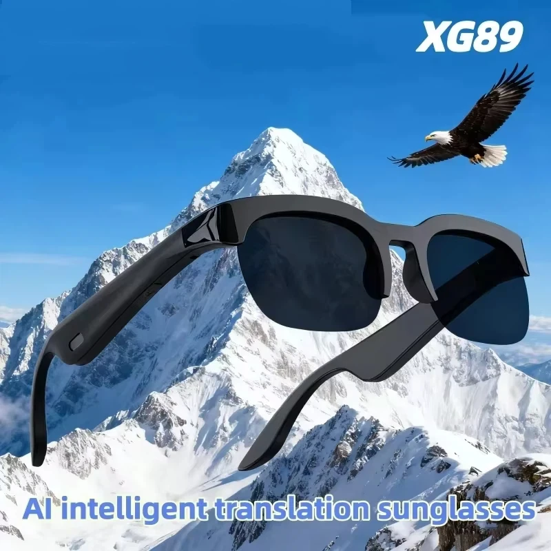 

Солнцезащитные очки XG89 AI Smart Translator: Bluetooth 110+ языков, перевод в реальном времени UV400, звонки громкой связи, путешествия ​
