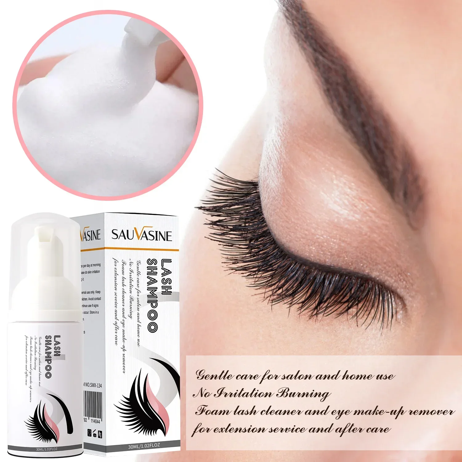 Wholesale Professional Eyelash Extension Shampoo Eyelash Cleansing Mousse Spray Makeup Tools Eyelash Glue With Brush Salon Use