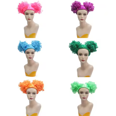 Explosion colored wig, party funny styling, Halloween clown style eye-catching synthetic wig, available in multiple colors