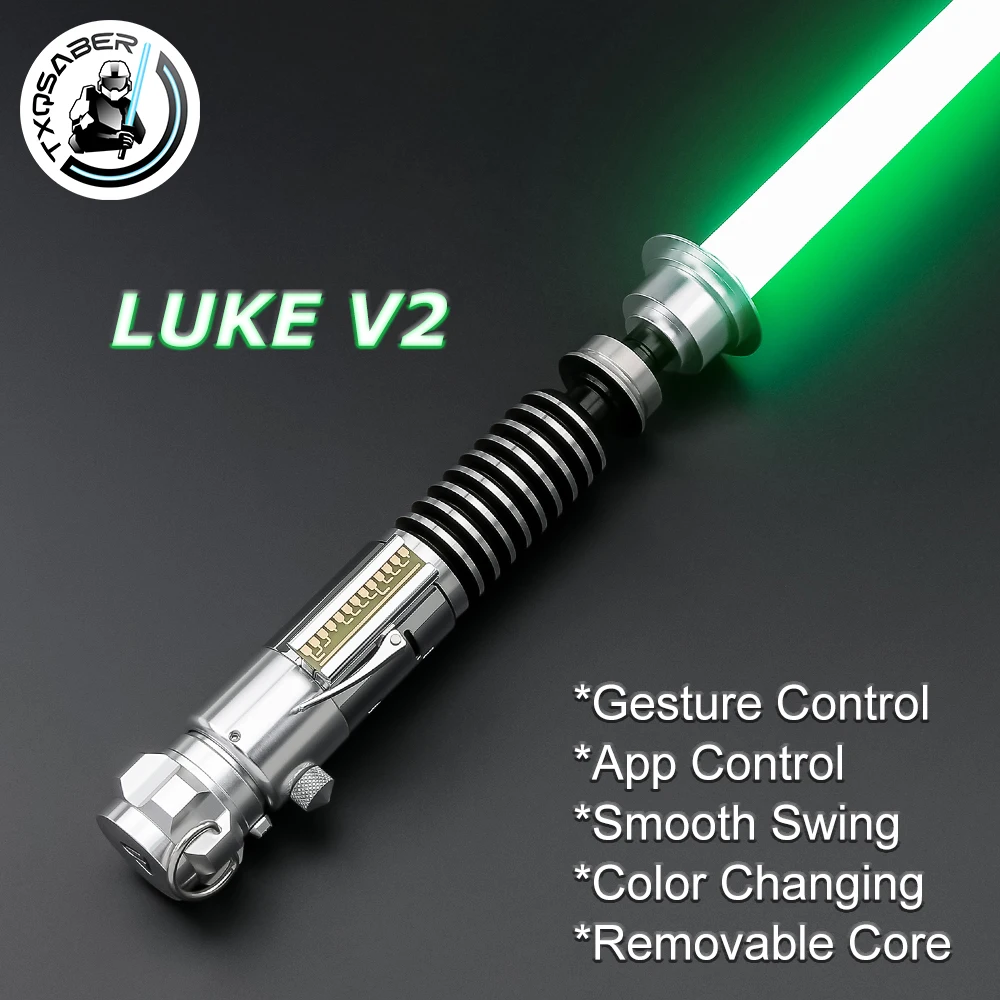 CrucQSAtextures-Sabre laser Neo Pixel Proffie, Swing lisse RVB, 27 polices sonores, poignée en métal, cosplay, épée laser, Luke Skywalker V2 cemitem