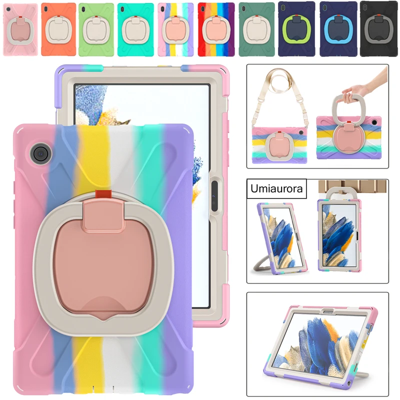 Capa de mão para tablet infantil, suporte para Samsung Tab A8, A9, SM-X200, SM-X110, A7 Lite, T220, S7, S8, S9, FE Plus, SM-X610, X810