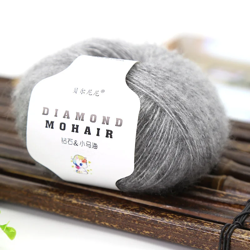 4pcs X25g Mohair Yarn Cheap Knitting Yarn Crochet Baby Wool Yarn for Knitting Sweater Socks 166m 0.9mm