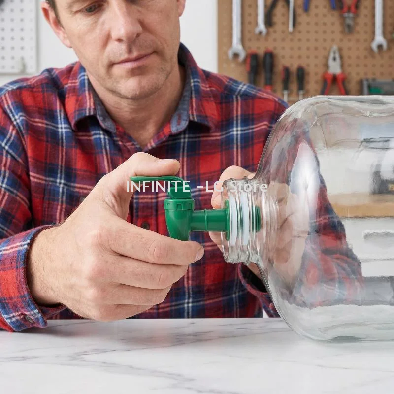

1/5 шт. Кран для стеклянных бутылок, банок, бочек, резервуаров для воды, 17 мм, из полипропилена, герметичный, с фильтрующим клапаном, для диспенсера воды