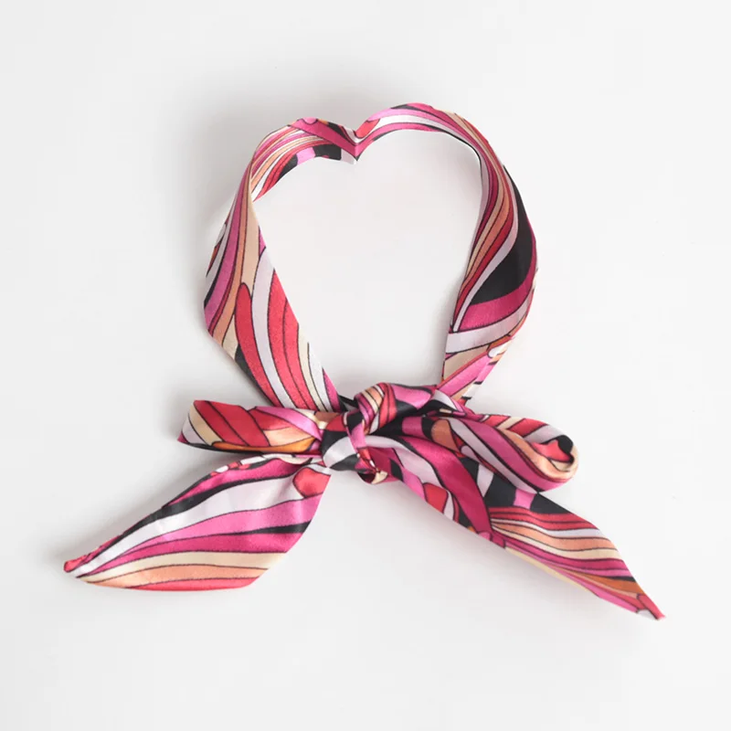 Print Luipaard Twill Bloemen Sjaal Ontwerp Vrouwen Magere Tas Sjaals Haarband Hals Zijden Sjaal 100x4cm Dames Foulard Haar Hoofdband