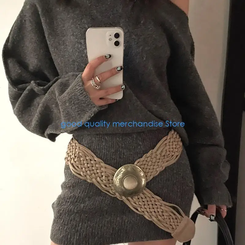 Y5JD حزام عريض كاكي متعدد الأغراض لراقصات المسرح زي الخصر مجوهرات الجسم بيان أزياء الشاطئ متعدد الاستخدامات