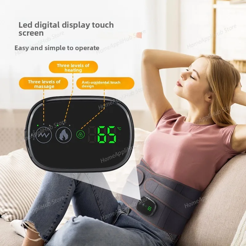 

Electric Heating Waist Massager Support Belt Vibration Hot Compress Brace Belt Back Relax 3 Gears Adjustment