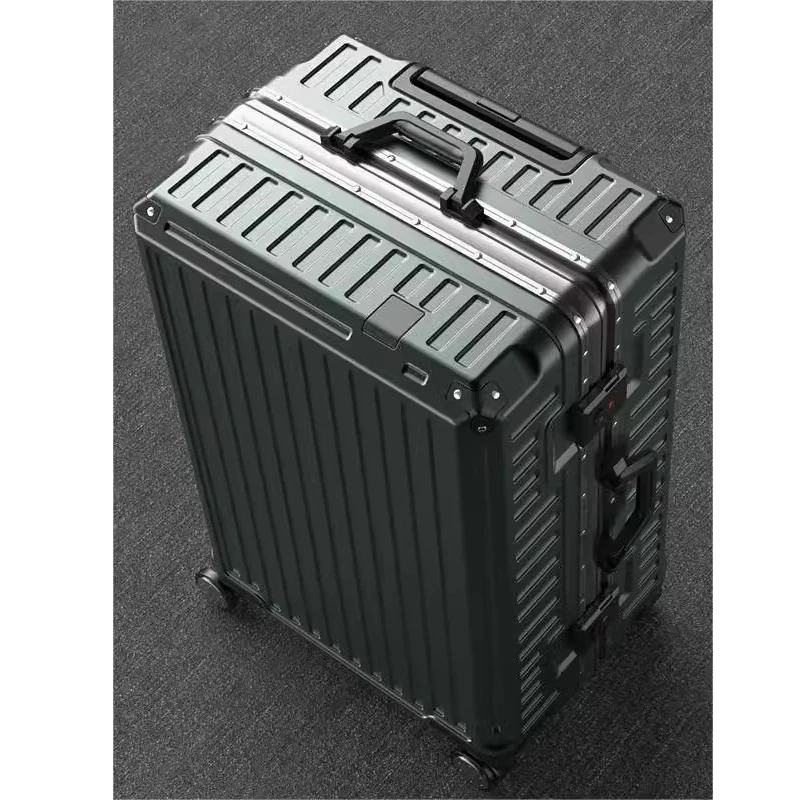 Large Capacity Aluminum Frame Suitcase Trolley Case Universal Wheel Men and Women Students Password Luggage 20 Inch Boarding Box