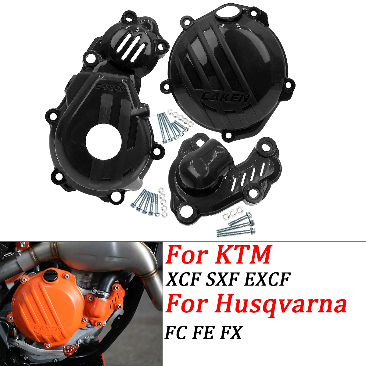 

For KTM SXF250 SXF350 XCF250 XCF350 FC250 FC350 FE250 FE350 FX350 Motorcycle Clutch Cover Magneto Engine Water Pump Guard Set