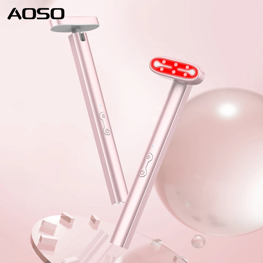 Dispositivo di bellezza EMS Microcorrente 520NM - 90 °   Testa girevole, dock di ricarica: sollevamento occhi viso collo stringe antietà