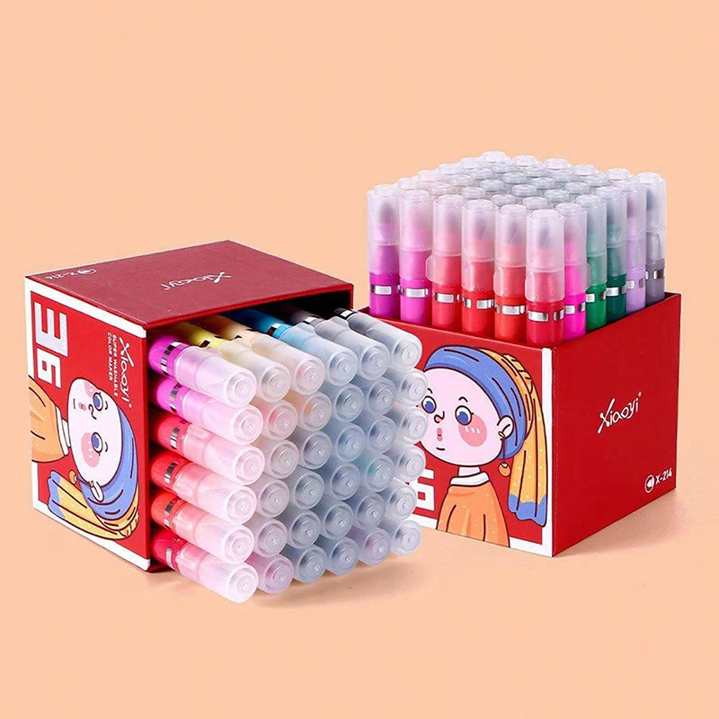 

Маркеры Bview Art 24/36 цветов, ручка для стирки акварелью, безопасные нетоксичные ручки для граффити