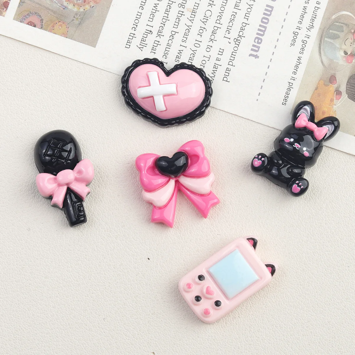 100 قطعة Kawaii الراتنج فلاتباك مصغرة مجوهرات الدب الضروريات DIY بها بنفسك ل جراب هاتف دبوس المفاتيح أقراط سجل القصاصات #3