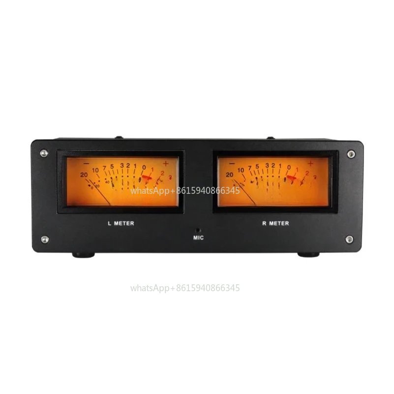 Voice Controlled Square VU Meter Head Level Meter Finished Machine Aluminum Alloy Panel LED Warm Backlight Wiring Free