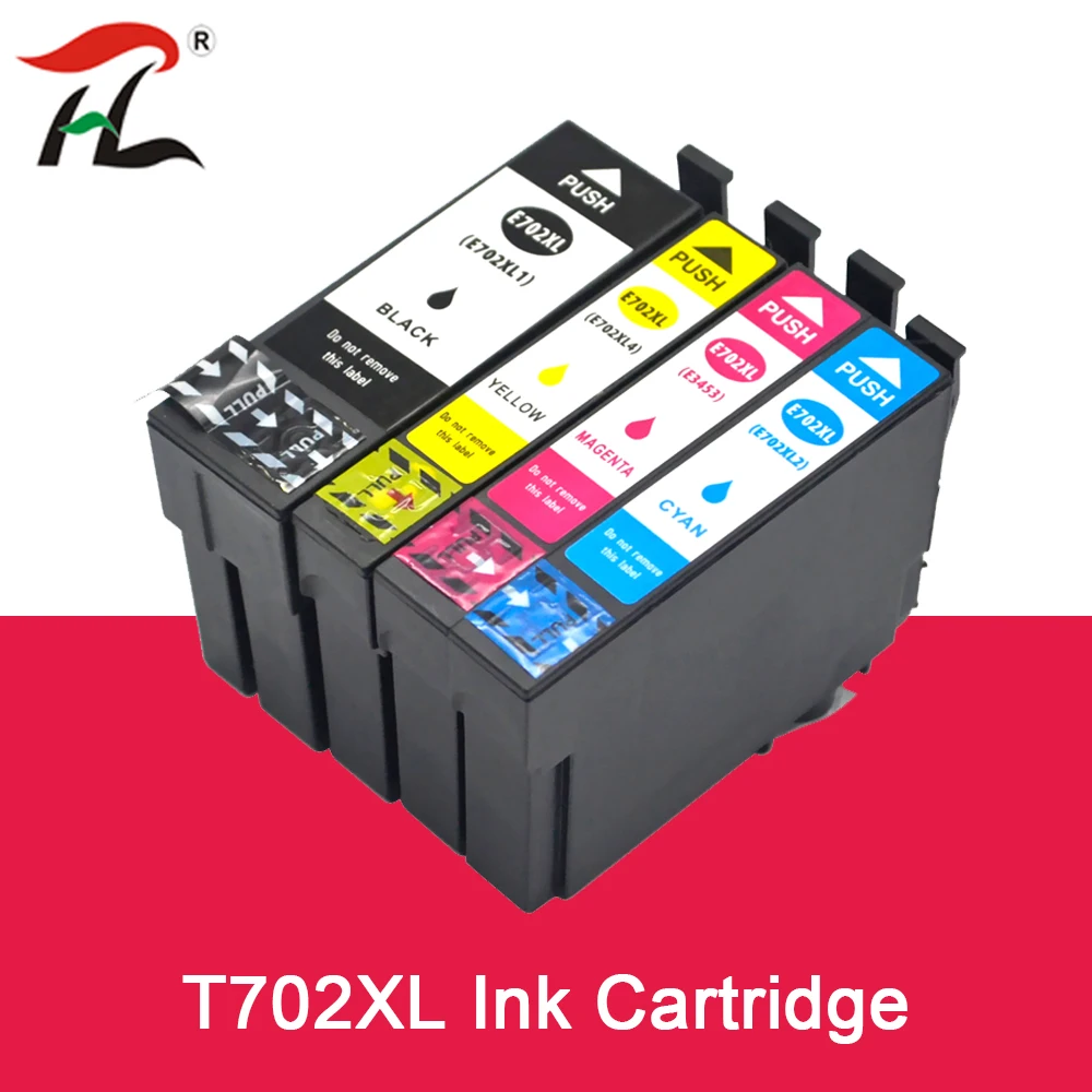 Compatible for Epson 702XL ink cartridge 702 XL T702 ink cartridge for EPSON WorkForce Pro WF-3720 WF-3725 DWF printer