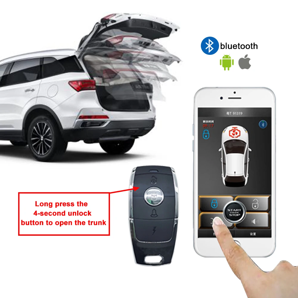 Universal Car Alarm With Autostart Push One Button Auto Start Stop APP/Keyless Entry System Smart Key Remote Start Kit G6221