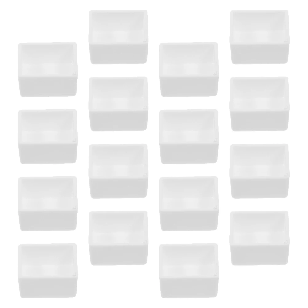 

60Pcs Watercolor Paint Pans White Plastic Thick Walled Empty 18ml Capacity Half Pans for Watercolor Acrylic Oil Painting