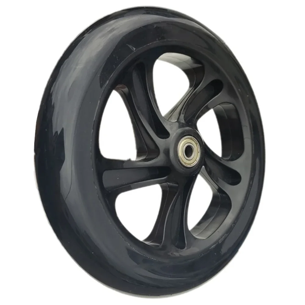 Black Polyurethane Rubber Bearing Smooth And Fast Riding Experience Suitable For Most Adult Scooters Or Wheelchairs