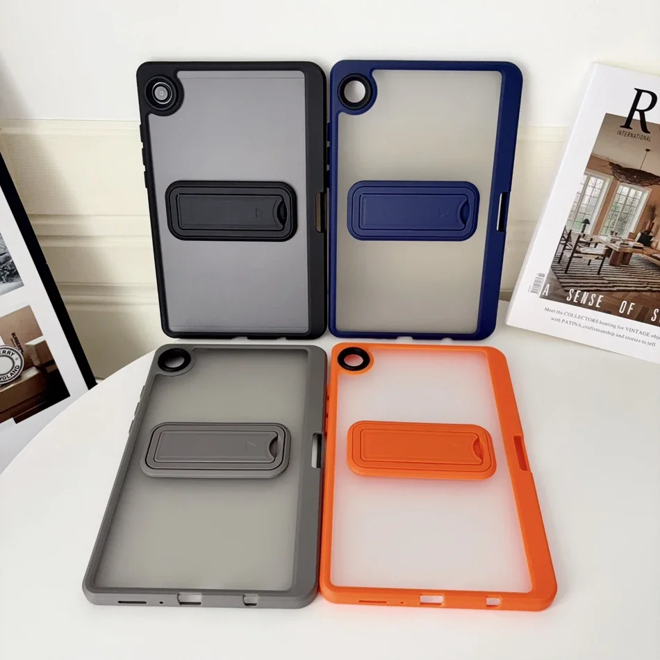 Stand Case For Samsung Tab A9 A11 Plus A8 A7 Lite 11 10.5 8.7 inch with Pencil Slot Case Translucent Matte Kickstand Hard Cover