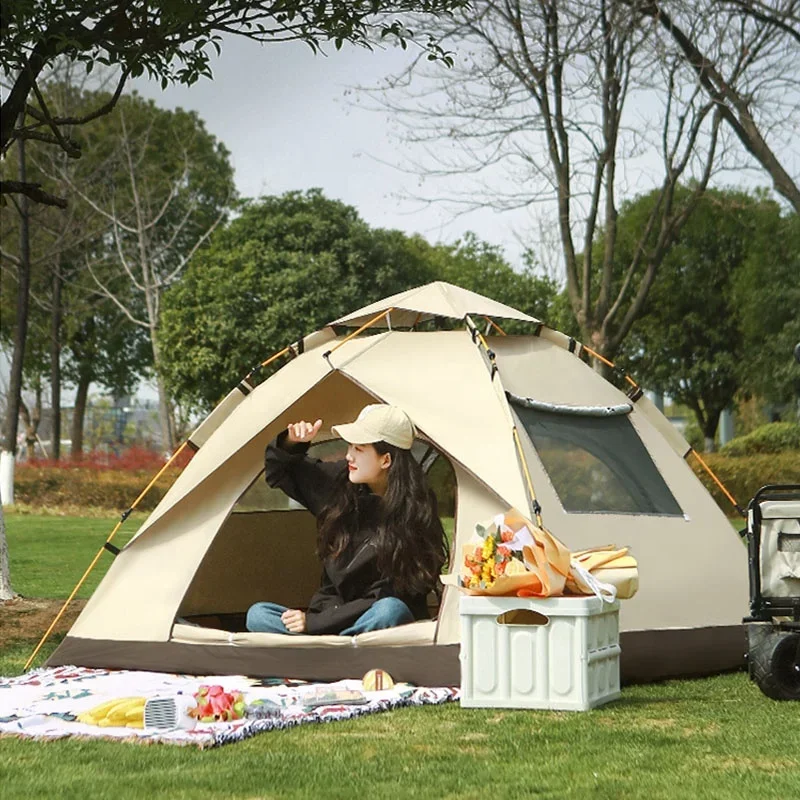 Factory Customized Outdoor Camping Tent 2-4 People Automatic Waterproof Sunscreen Camping Tent Wholesale