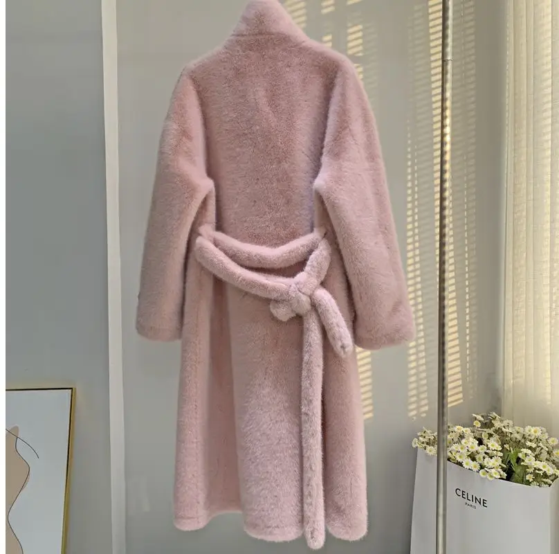 Manteaux verts en fausse fourrure pour femmes, rembourrés en coton, Boxy Club fille, longueur des hanches, fermetures éclair, doublure dorée, poches souples, confortable, élastique