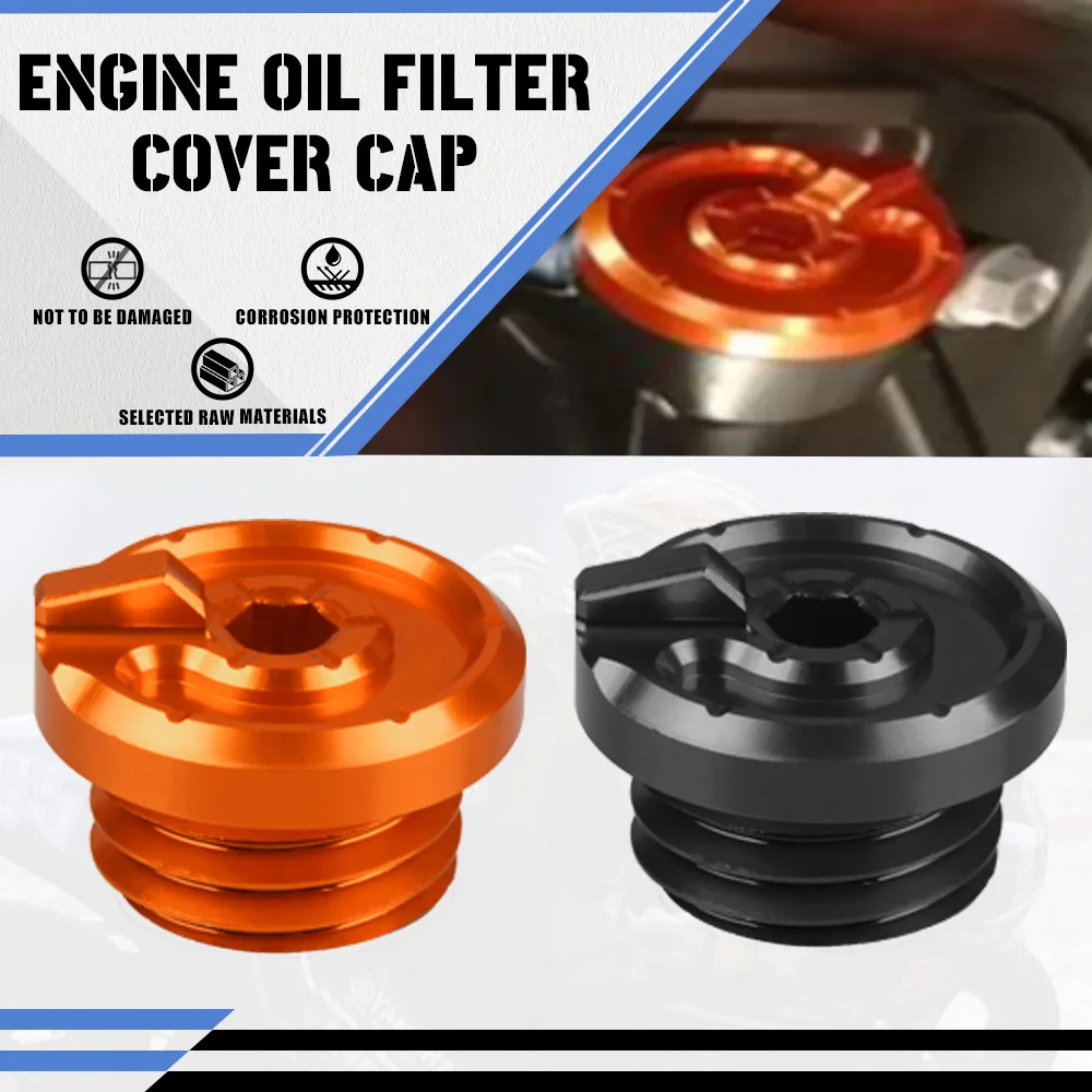

Motorcycle Engine Oil Filter Cover Cap For 790 Adventure S R 1290 Super Adventure R GT 690 SMR SMT Supermoto 990R Super Duke