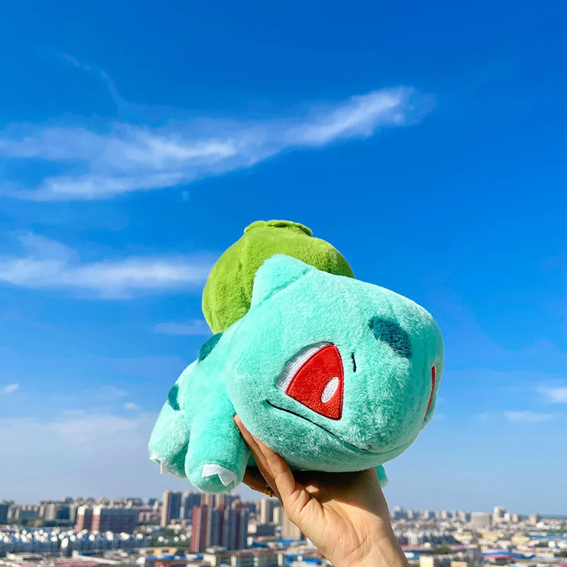 Nuovo stile Pokemon Bulbasaur carino farcito peluche bambola cartone animato regalo di giorno dei bambini regalo di compleanno bambola cuscino decorazione della stanza