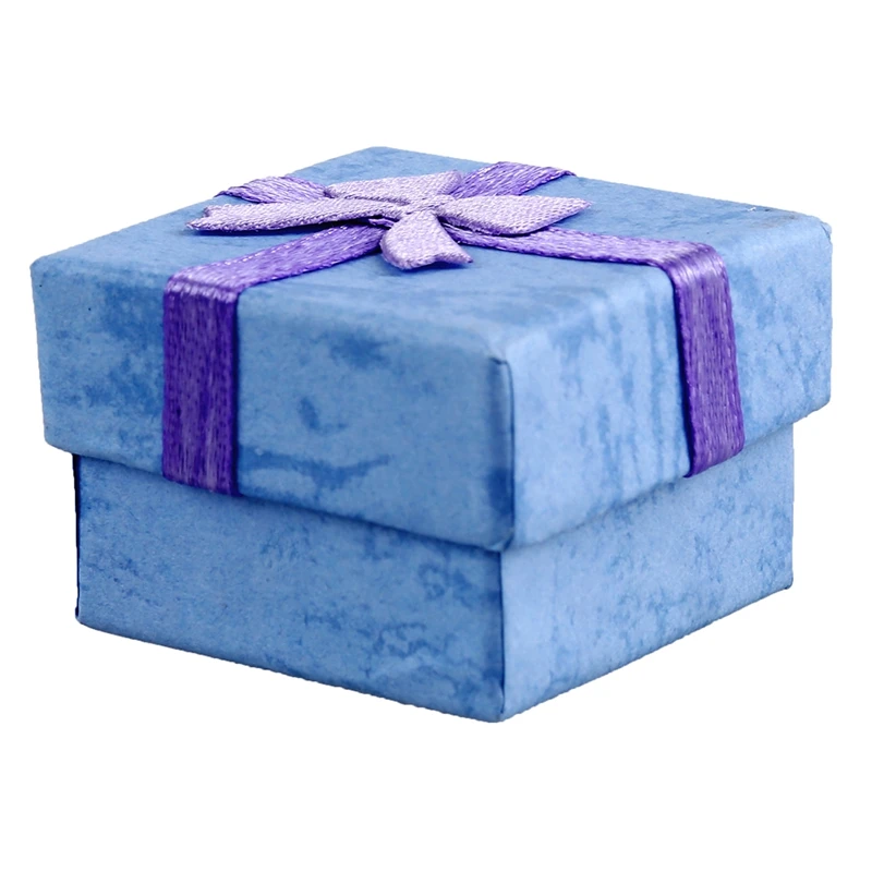 48Pcs Fashion Jewelry Box, Ring Earring Jewelry Display Gift Box Bowknot Square Case