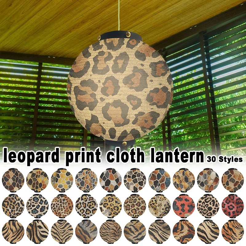 

Japanese Traditional Cloth Lantern Leopard Pattern Lantern Cuisine Izakaya Sushi Restaurant Decor Crafts Ornaments