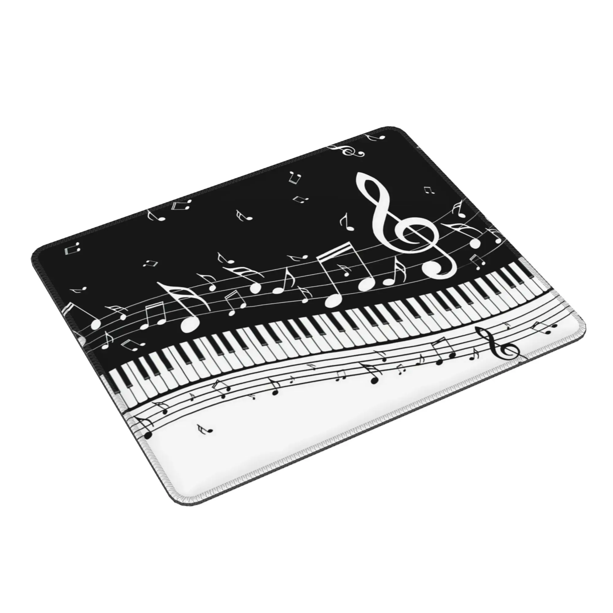 Black White Piano And Music Note Mouse Pad Computer Keyboard Mouse Mat Gamer PC Laptop Desk Mat Office Accessories Table Mats