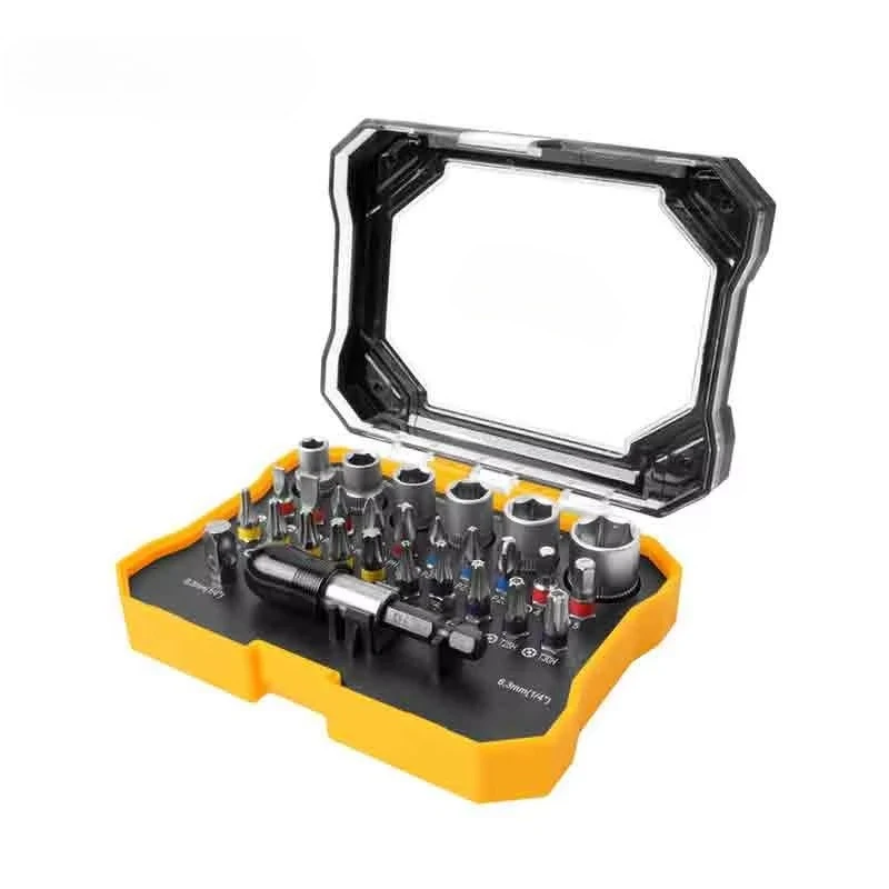 28pcs Crv Tools Bit and Socket Set With Easy Access Bit Storage