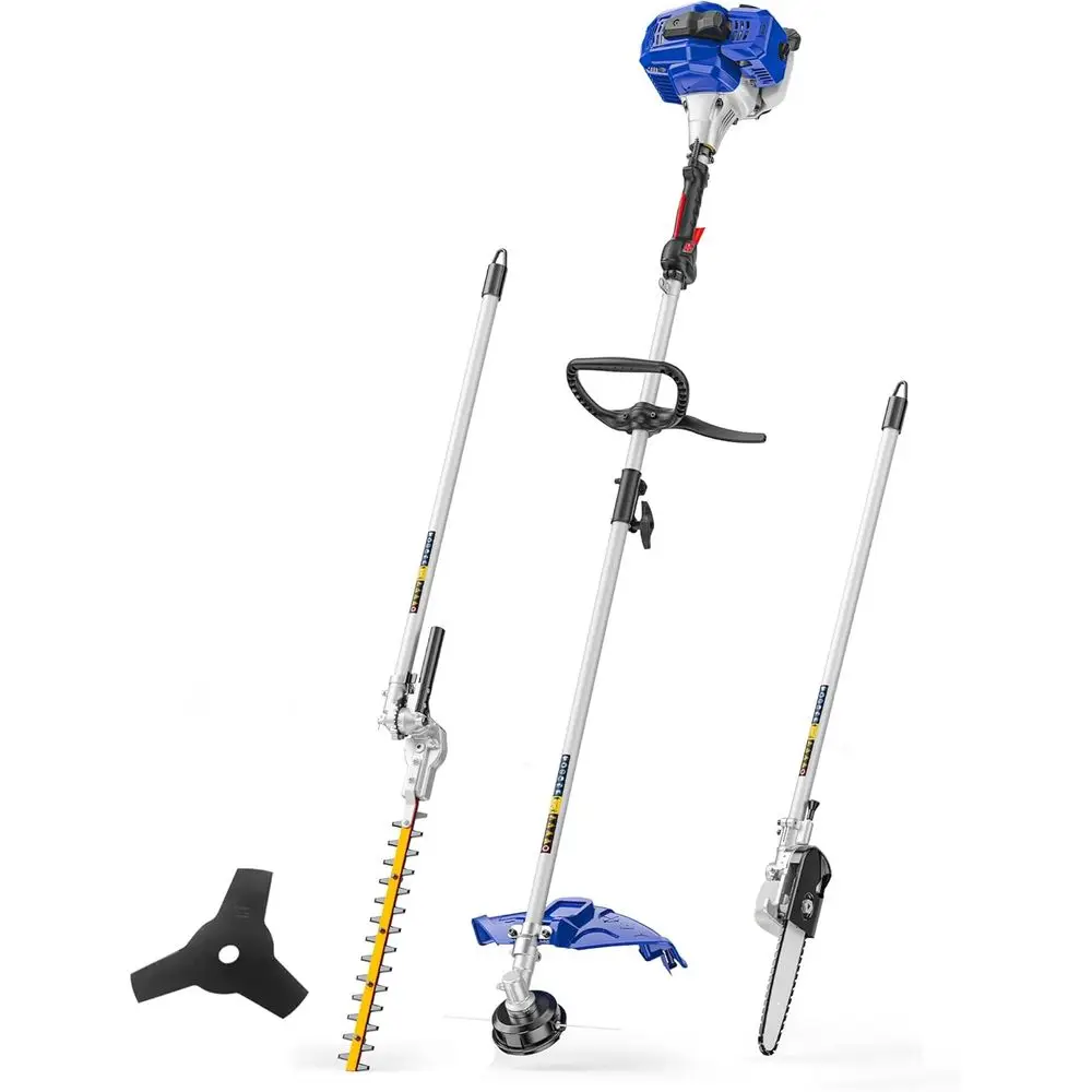 

Газовый триммер Weed Wacker, триммер/обрезной станок, пила для шеста, триммер для живой изгороди и лезвие кустореза, многоярусные инструменты 4-в-1, протирка