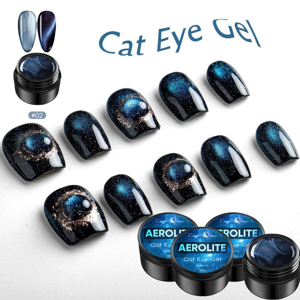 6 Color Cat Eye Gel Texture Shiny Fashion Magnetic Suction Glue Nail Glue Meteorite Color Premium DIY Nail Art Accessories