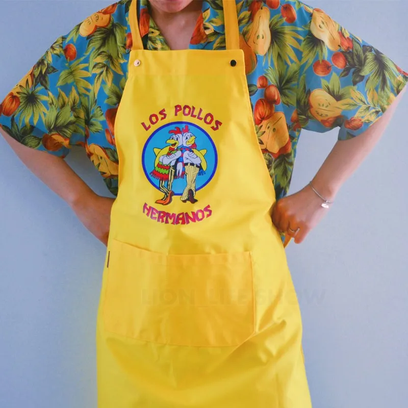 

Breaking Bad LOS POLLOS Hermanos Apron Grill Kitchen Chef Apron for BBQ Baking Adjustable