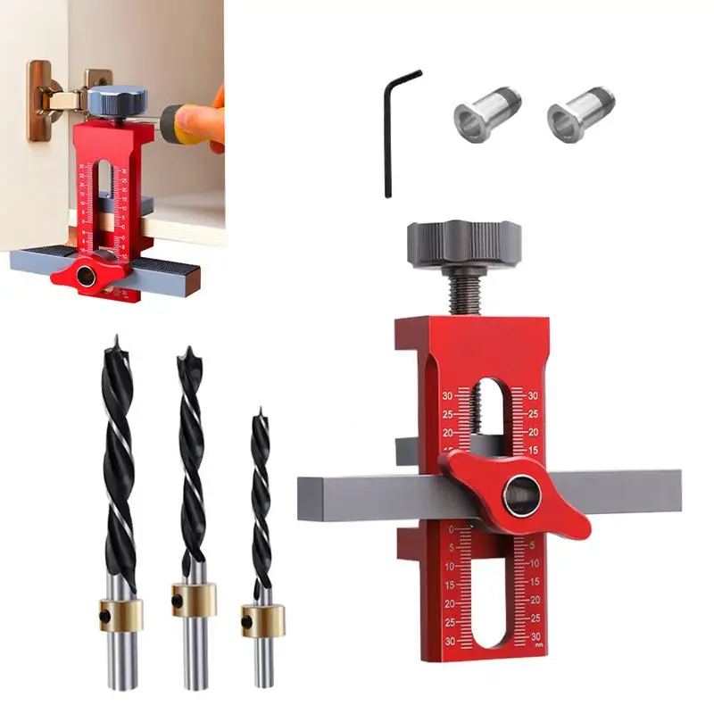 

2 In1 Woodworking Cabinet Door Installation Jig Quick Positioning Panel Installation Rebounding Device Drilling Woodworking Tool