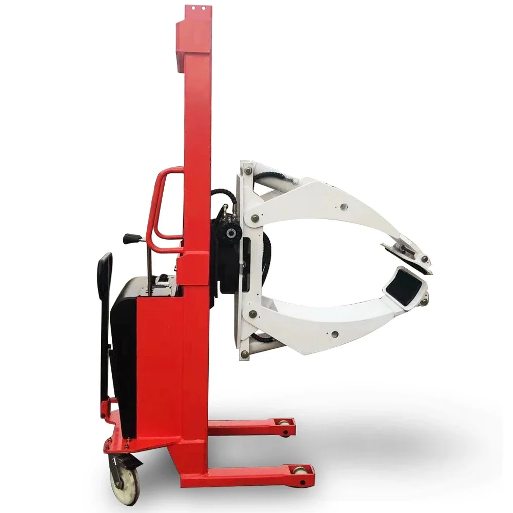 2T Electric Forklift Paper Roll Clamp Stacker used to bring paper roll reel to shaft Clamping and rotating stacker truck