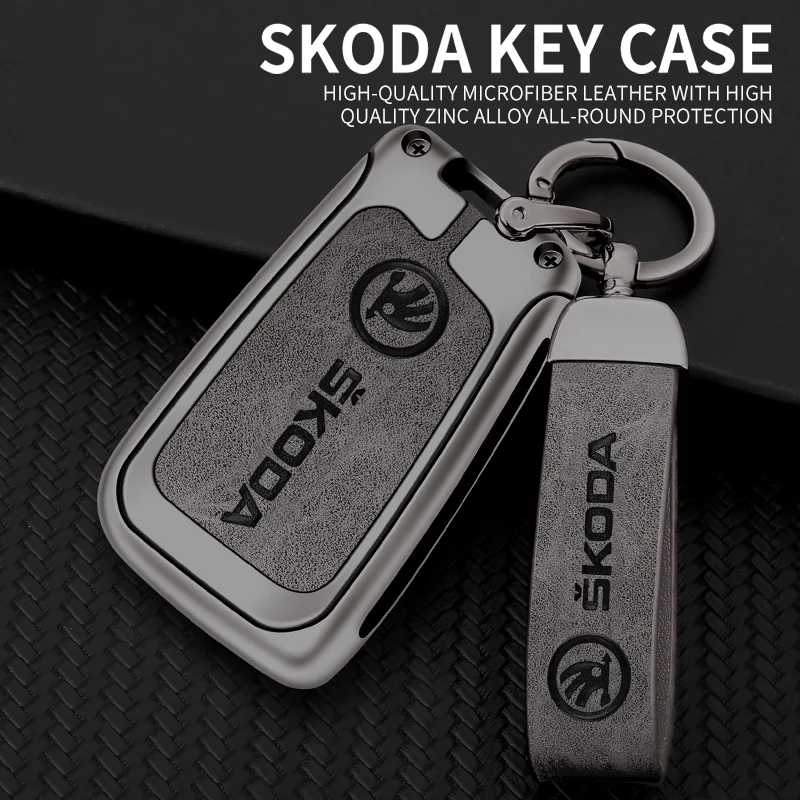 3 Buttons Car Key Case Cover Holder Protector Shell Fob For Skoda Octavia A5 A7 Fabia Superb Kodiaq Karoq Keychain Accessories