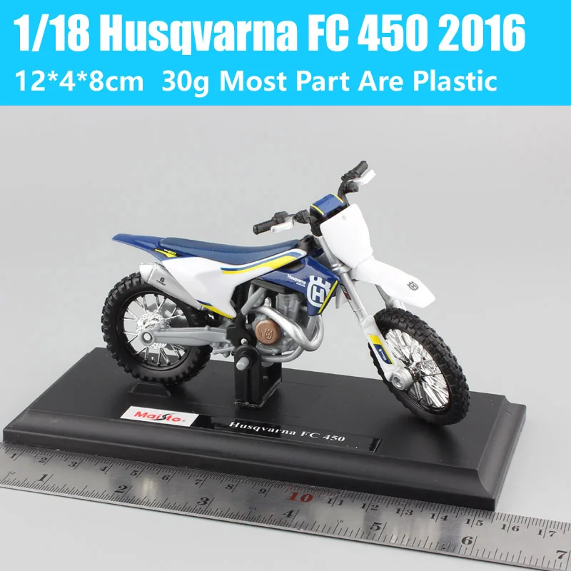Maisto 1/18 Skala Husqvarna FC 450 2016 Motocykl Motocrossowy Model Odlewany Zabawka Pojazdy Terenowe Zdjęcia Miniaturowe Kolekcjonerskie