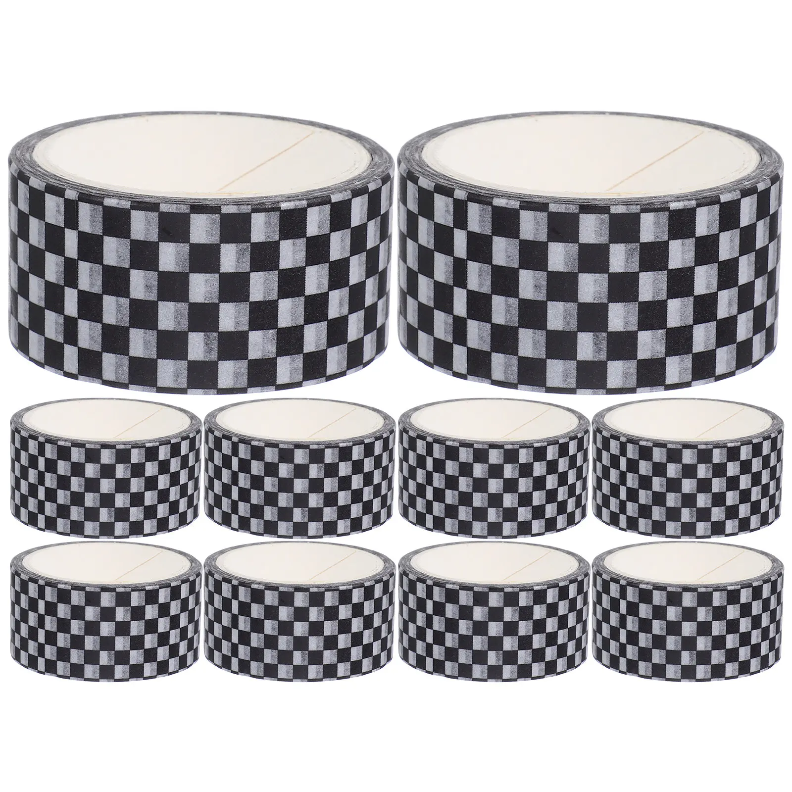 12 Rolls Grid Washi Tape Black and White Checkerboard Japanese Washi Paper Tape for Journaling Scrapbooking Planner Organization