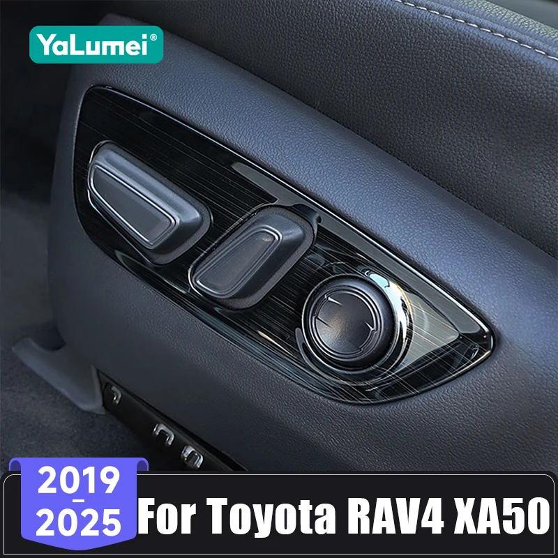 Für Toyota RAV4 XA50 Hybrid 2019 2020 2021 2022 2023 2024 2025 Autositzverstellknopf-Abdeckung, Zierleiste, Aufkleber, Deckel