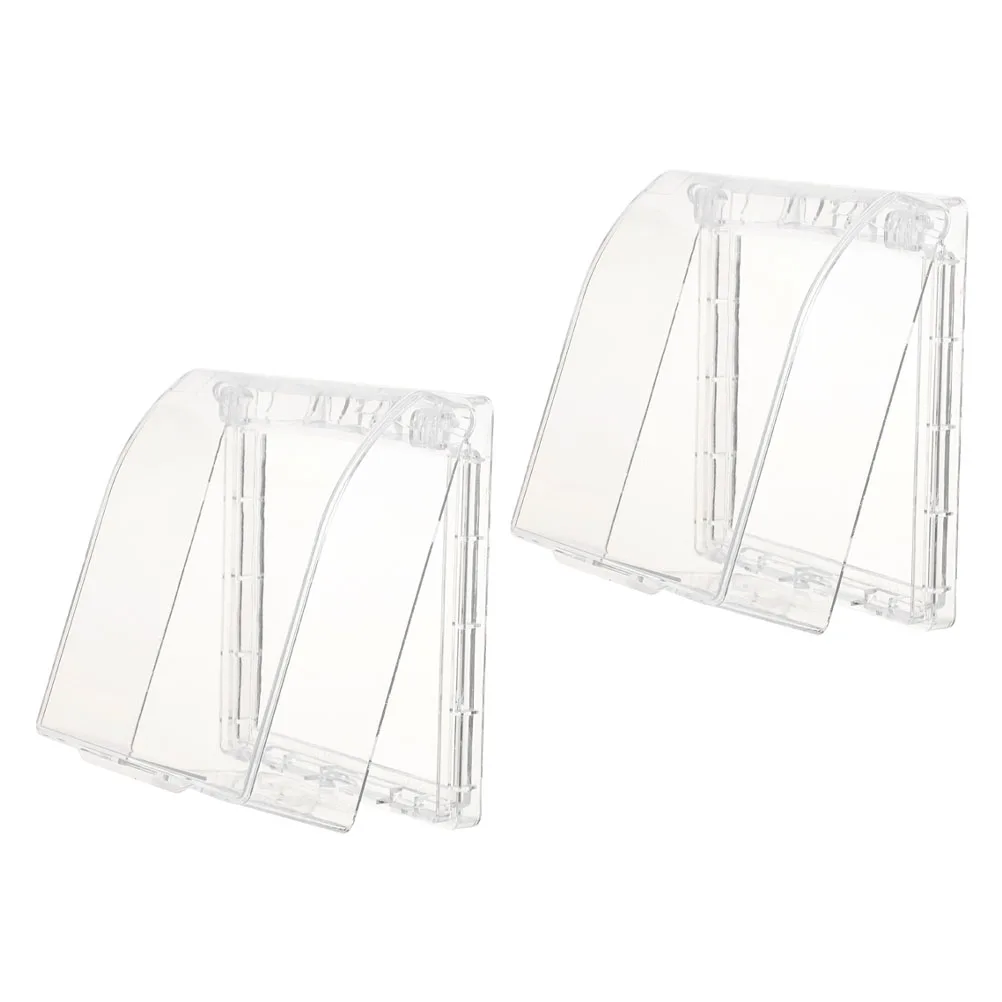 

2Pcs Waterproof Switch Box Clear Doorbell Cover Outdoor Protector Durable Plastic Housing For Doorbell Bell Cover Door