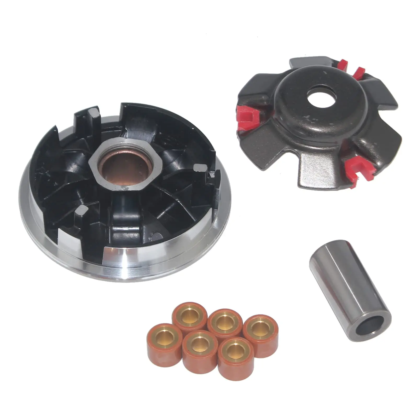 

Front Clutch Variator Kit with 13g Roller Weights for GY6 125CC 150CC 4 Stroke 152QMI 157QMJ Scooter Moped ATV Go Kart Engines